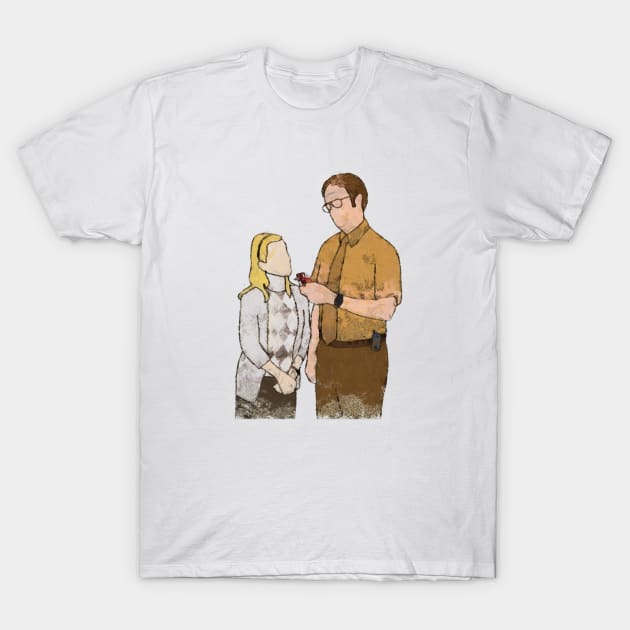 the office angela and dwight dunder mifflin T-Shirt by truefriend